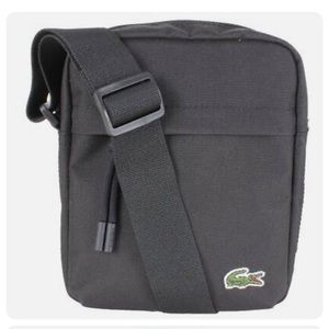 Lacoste Black Canvas Neocroc Messenger Bag